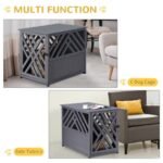 Wood Dog Crate Small Dog Cage Furniture Style Dog Kennel Lattice for Indoor Use with a Unique Slant Aesthetic Design - Image 5