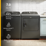 7.0 Cu. Ft. Whirlpool Gas Dryer with Moisture Sensor – Volcano Black - Image 4