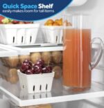 GE – 33 in. Wide 24.7 Cu. Ft. French Door Refrigerator with Internal Water Dispenser – Slate - Image 7