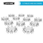 Lifetime (12) 60-Inch Round Stacking Tables and (96) Chairs Combo (Commercial) - Image 3