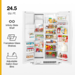 Whirlpool – 36 in. Wide 25 cu. ft. Side-by-Side Refrigerator – White - Image 4