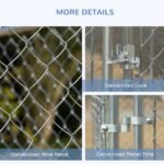 Outdoor Dog Kennel Galvanized Chain Link Fence Heavy Duty Pet Run House Chicken Coop with Secure Lock Mesh Sidewalls for Backyard, Silver - Image 6