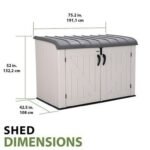 Lifetime Horizontal Storage Shed (75 cubic feet) - Image 7