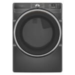 Whirlpool – 7.4 Cu. Ft. Stackable Smart Electric Dryer with Steam and Wrinkle Shield Option – Volcano Black