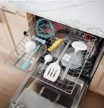 GE – 24″ Front Control Built-In Tub Dishwasher with 3rd Rack, Sanitize Cycle and 47 dBA – Stainless Steel - Image 2