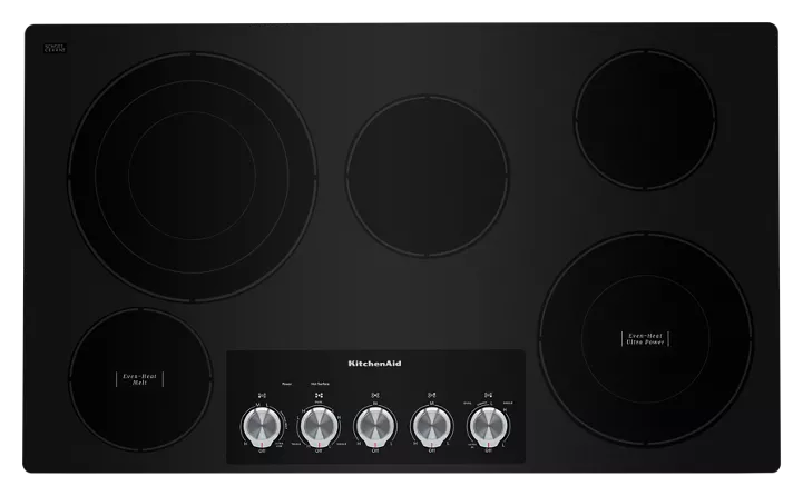 download-27.png KitchenAid 36″ Electric Cooktop with 5 Elements and Knob Controls - Image 1