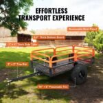 1500 lbs Steel Dump Trailer, 15 Cu. Ft Capacity, Removable Sides, Tow Behind for Mowers/Tractors/ATV, DOBA-DT1500 - Image 9