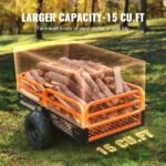 1500 lbs Steel Dump Trailer, 15 Cu. Ft Capacity, Removable Sides, Tow Behind for Mowers/Tractors/ATV, DOBA-DT1500 - Image 6