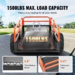 1500 lbs Steel Dump Trailer, 15 Cu. Ft Capacity, Removable Sides, Tow Behind for Mowers/Tractors/ATV, DOBA-DT1500 - Image 5