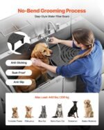 61″ Stainless Steel Dog Grooming Bath Tub, Built-in Ramp & Water Filter, Left-Side Faucet Setup, DOBA-DT61L - Image 8