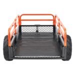 1500 lbs Steel Dump Trailer, 15 Cu. Ft Capacity, Removable Sides, Tow Behind for Mowers/Tractors/ATV, DOBA-DT1500 - Image 3