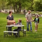 Lifetime Folding Picnic Table with Benches - Image 2