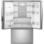 Whirlpool – 36 in. Wide 30 cu. ft. French Door Refrigerator with Dual Ice Makers – Fingerprint-Resistant Stainless Finish - Image 2