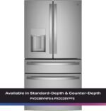 GE Profile – 36 in. Wide 22.3 Cu. Ft. 4-Door French Door Counter-Depth Smart Refrigerator with Door-in-Door Storage – Stainless Steel - Image 6
