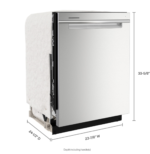 Whirlpool – 24 inch Top Control Built-In Stainless Steel Tub Dishwasher with 3rd Rack, AI Intelligent Wash, 47 dBA – Stainless Steel - Image 3