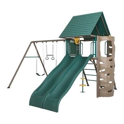e8b4d51e-f855-4cf1-8a2b-43dec3ee2949.jpg Lifetime Big Stuff ® Two-Slide Swing Set - Image 1
