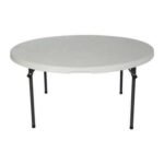 Lifetime (15) 60 in. Round Tables and Cart Combo - Image 11