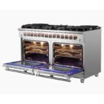 FORNO Massimo 60-Inch Freestanding Dual Fuel Range in Stainless Steel – FFSGS6125-60 - Image 6