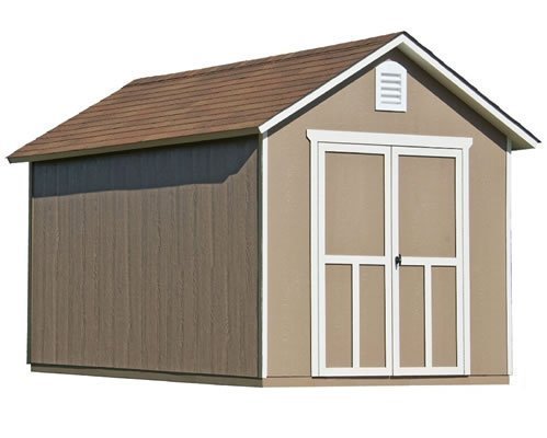 handy-home-meridian-tan-wood-shed_499x400_06e3b384-4dd3-4bc0-96fe-5dbdbdb6590b.jpg Handy Home Meridian Wooden Storage Shed – Multiple Sizes - Image 1