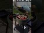 SUNJOY 20 Inch Charcoal Grill, Kamado Grill with Pizza Stone, Ultimate Egg BBQ Grill and Smoker with Wheels - Yellow - Image 3