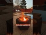 SUNJOY 28 Inch Round Stainless Steel Smokeless Fire Pit with PVC Cover and Poker - Black - Image 4