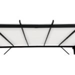 SUNJOY 9x9 Matte Black Steel Frame Pergola with Adjustable Canopy Roof - White - Image 7