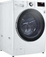 LG – 5.0 Cu. Ft. High-Efficiency Stackable Smart Front Load Washer with Steam and Built-In Intelligence – White - Image 4