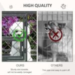 Heavy Duty Dog Cage Metal Kennel and Crate Dog Playpen with Lockable Wheels, Slide-out Tray, Food Bowl and Double Doors - Image 5